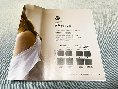 ノアンデの抗菌率